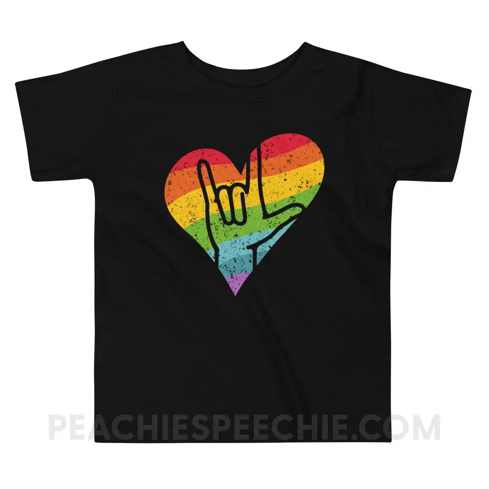 Sign Love Toddler Shirt - Black / 2T - Youth & Baby peachiespeechie.com