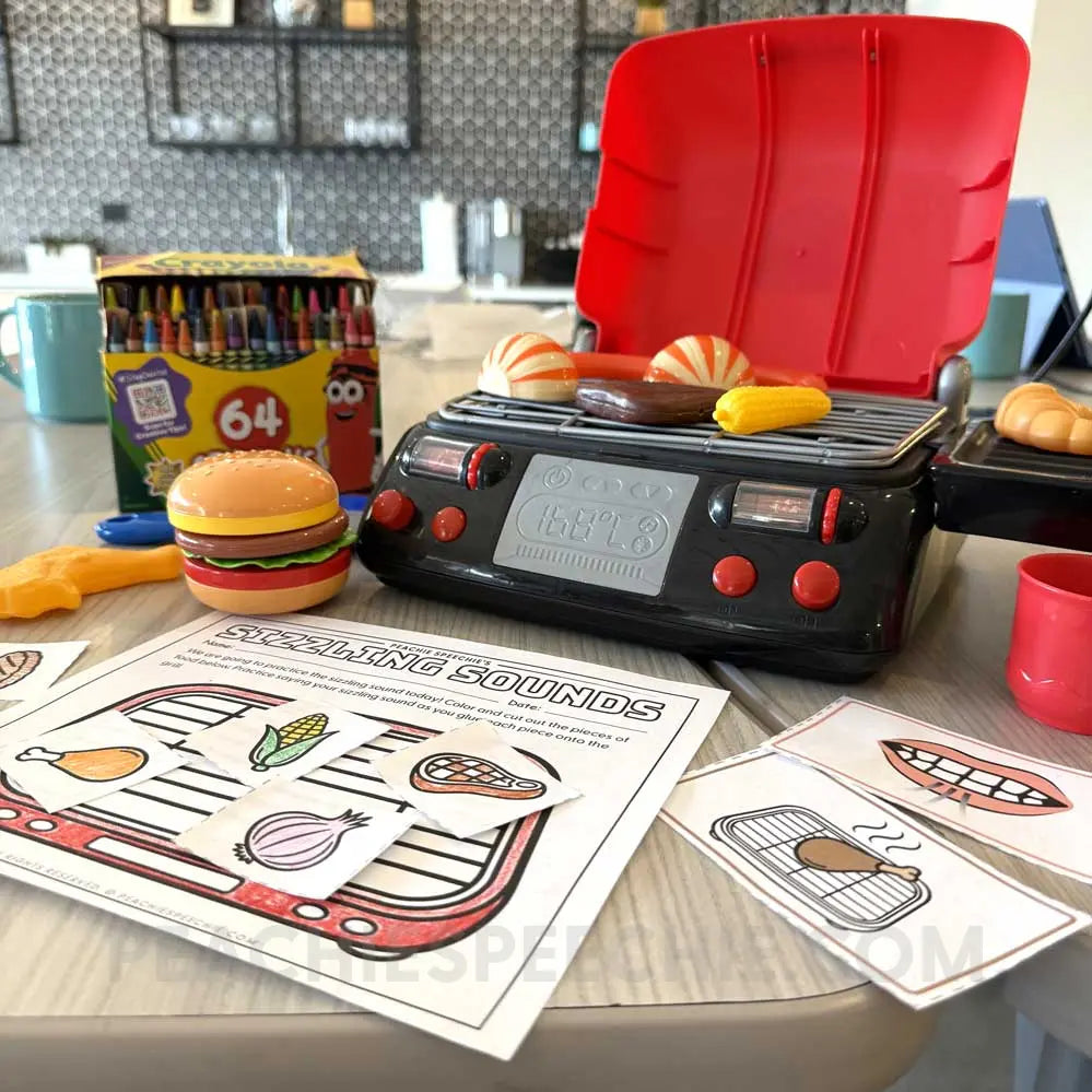 Sizzling Sounds Lateral S Speech Therapy Activity - Materials peachiespeechie.com