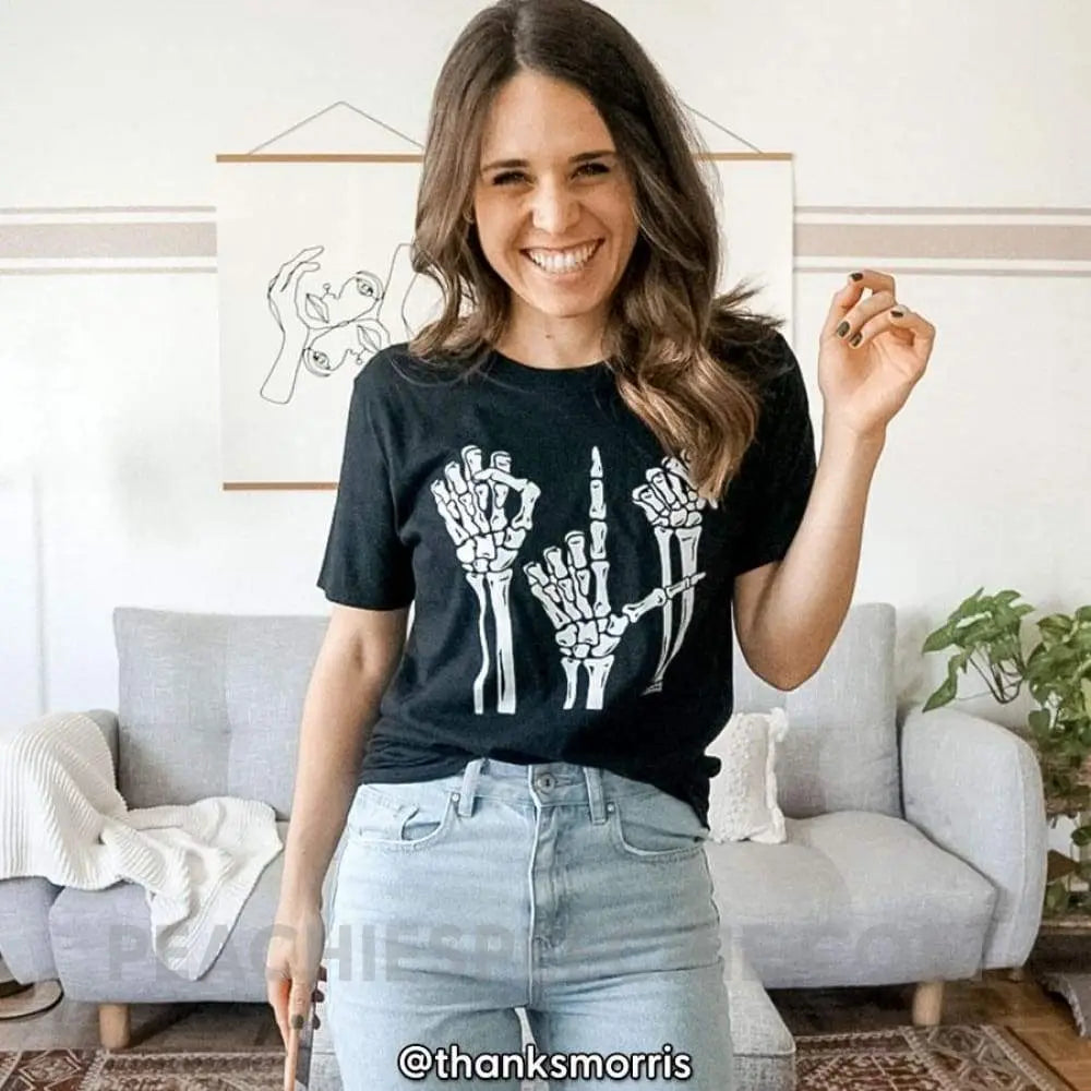 Skeleton SLP Classic Tee - T-Shirts & Tops peachiespeechie.com