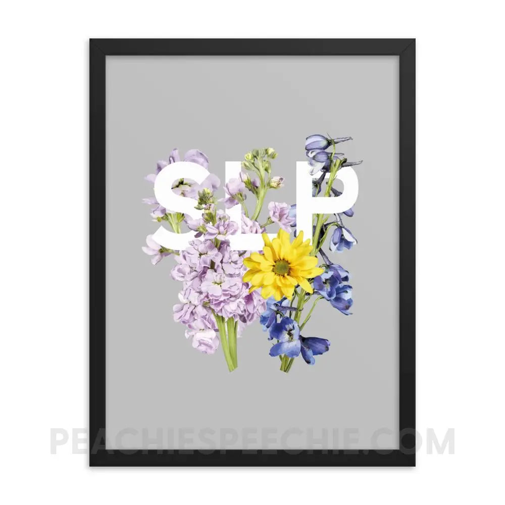 SLP Bouquet Framed Poster - 18×24 - Posters peachiespeechie.com