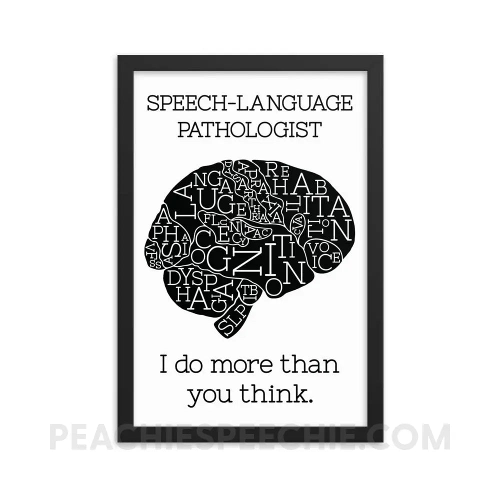 SLP Brain Framed Poster - 12×18 - Posters peachiespeechie.com