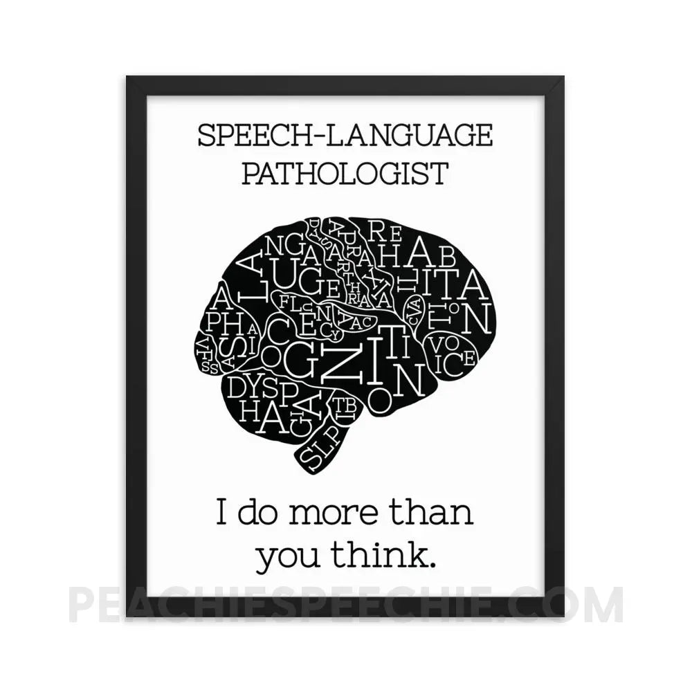 SLP Brain Framed Poster - 16×20 - Posters peachiespeechie.com