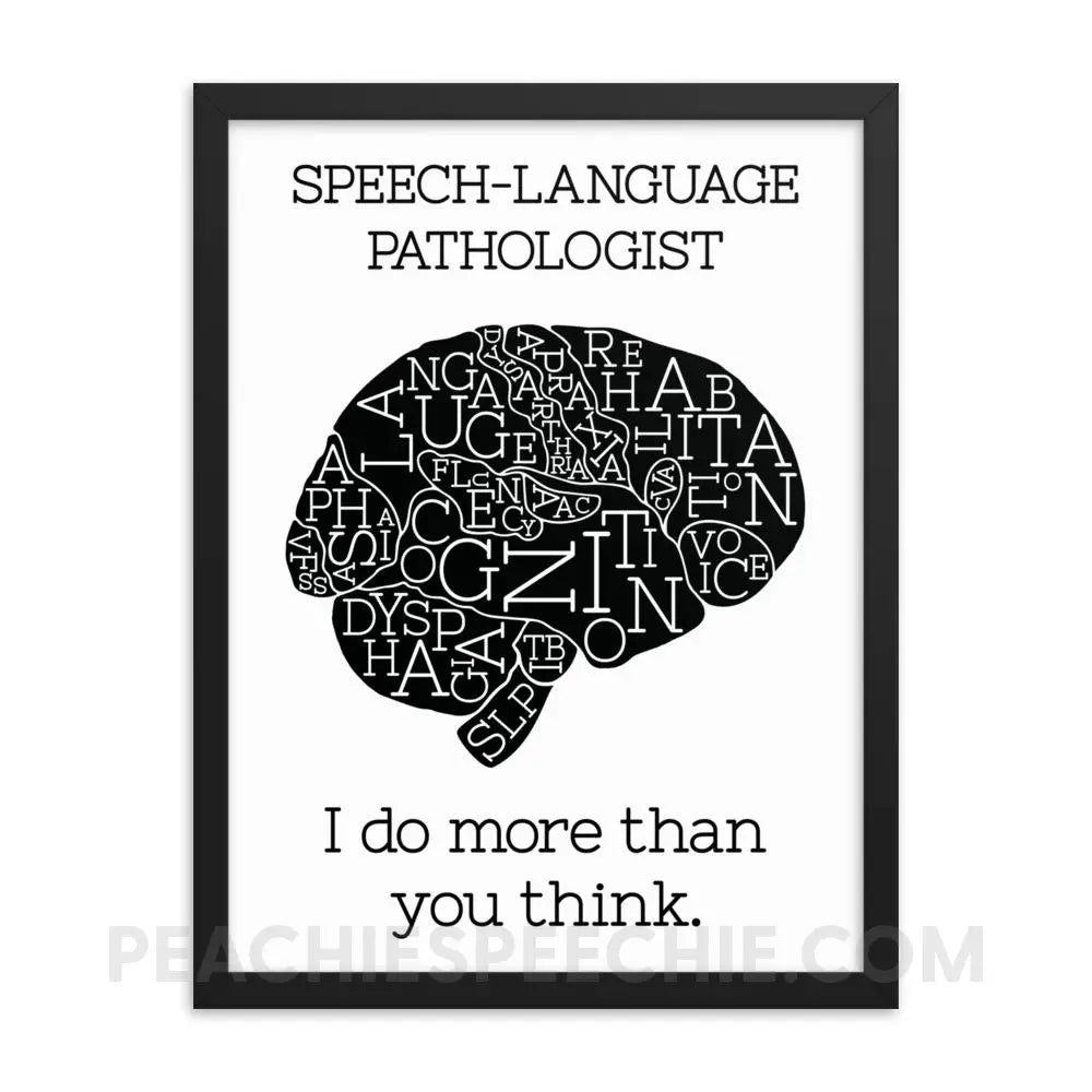 SLP Brain Framed Poster - 18×24 - Posters peachiespeechie.com