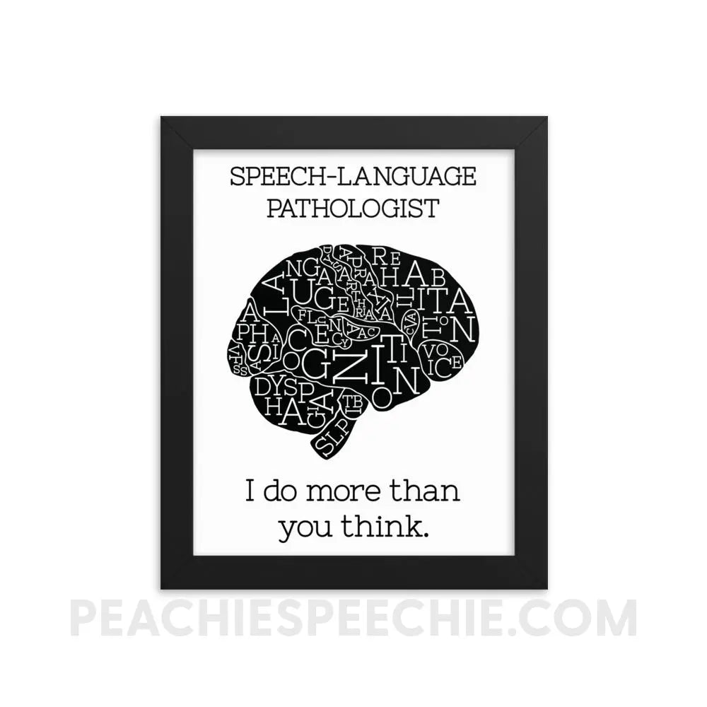 SLP Brain Framed Poster - 8×10 - Posters peachiespeechie.com