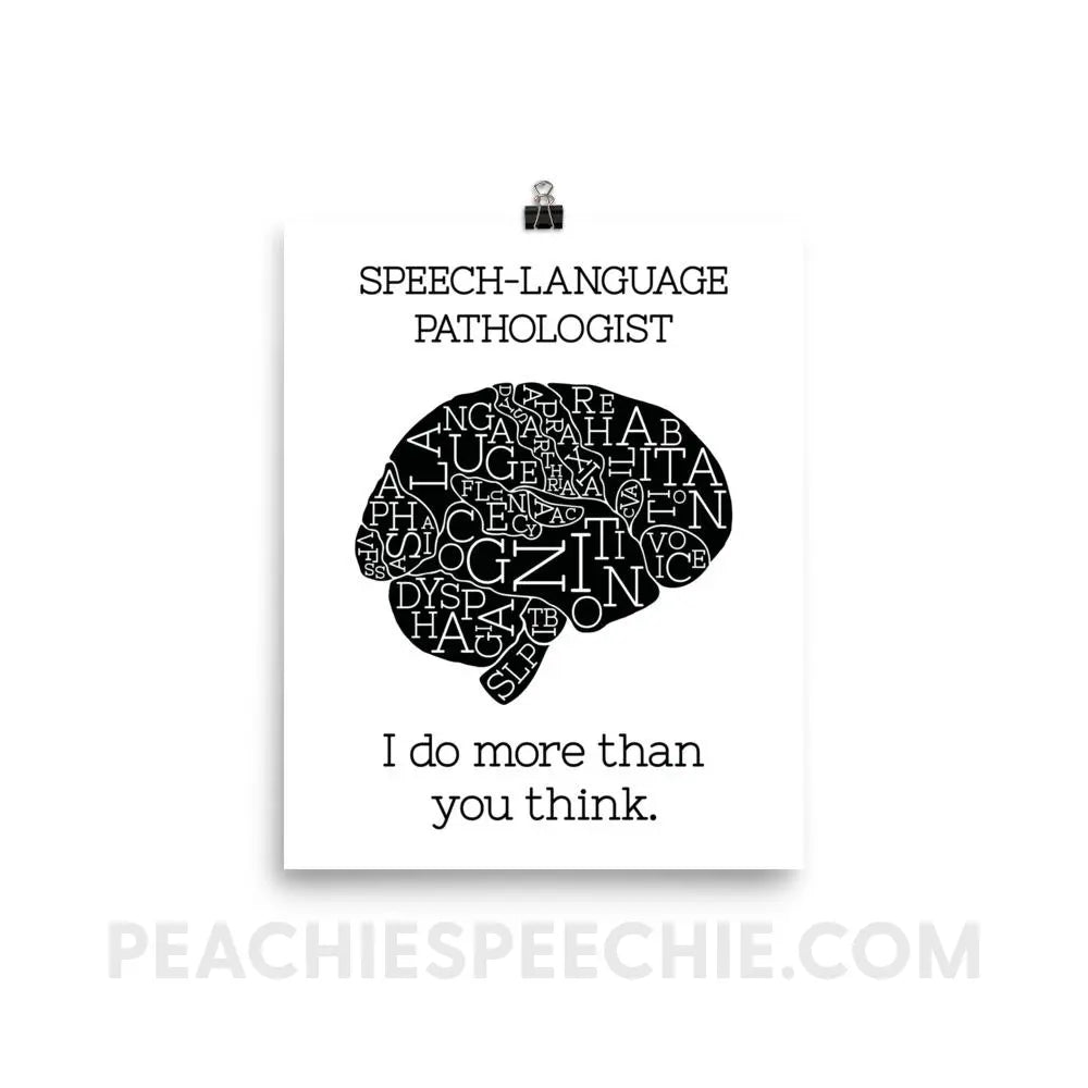 SLP Brain Poster - 8×10 Posters peachiespeechie.com
