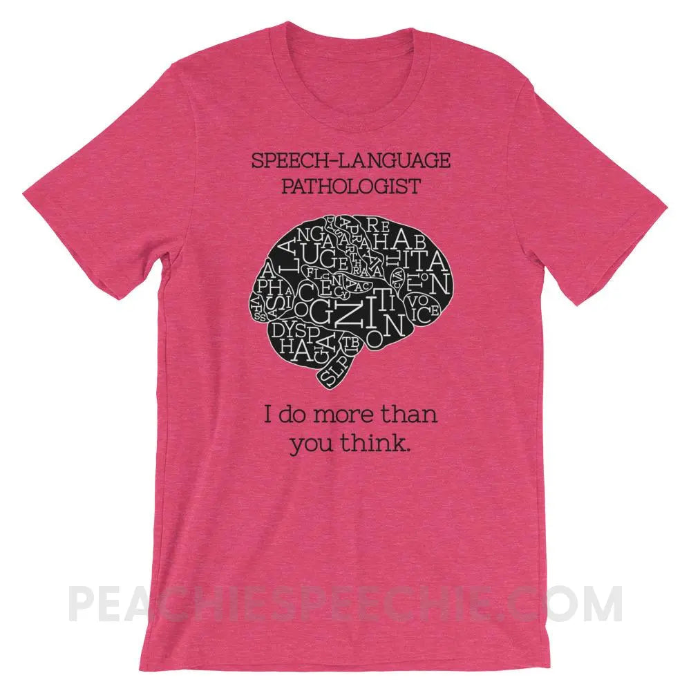 SLP Brain Premium Soft Tee - Heather Raspberry / S - T-Shirts & Tops peachiespeechie.com