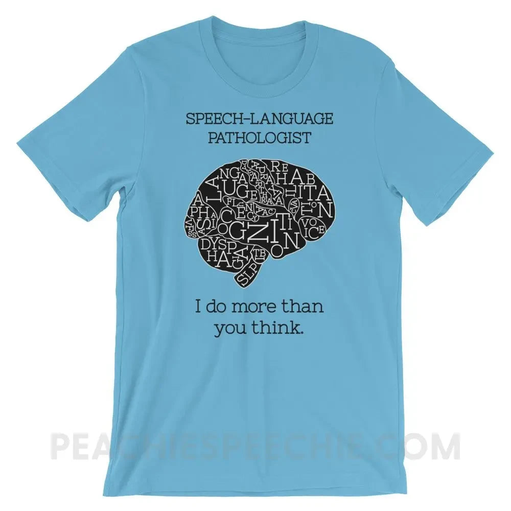 SLP Brain Premium Soft Tee - Ocean Blue / S - T-Shirts & Tops peachiespeechie.com