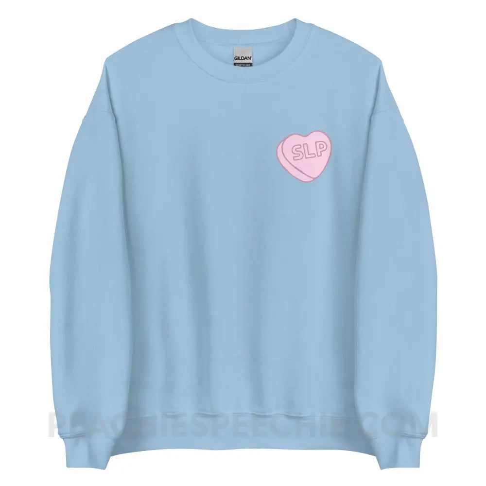 SLP Candy Heart Classic Sweatshirt - Light Blue / S - peachiespeechie.com