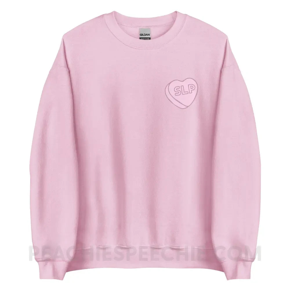 SLP Candy Heart Classic Sweatshirt - Light Pink / S peachiespeechie.com