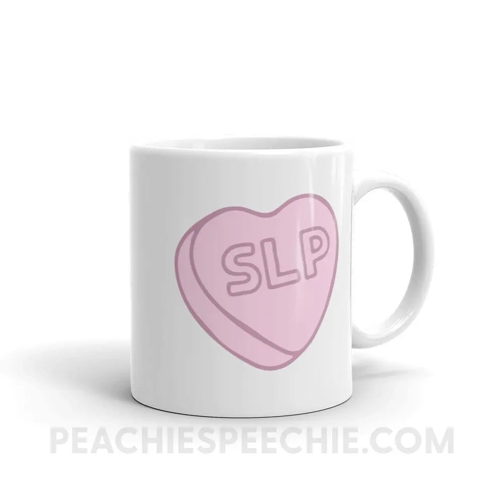 SLP Candy Heart Coffee Mug - 11oz - peachiespeechie.com