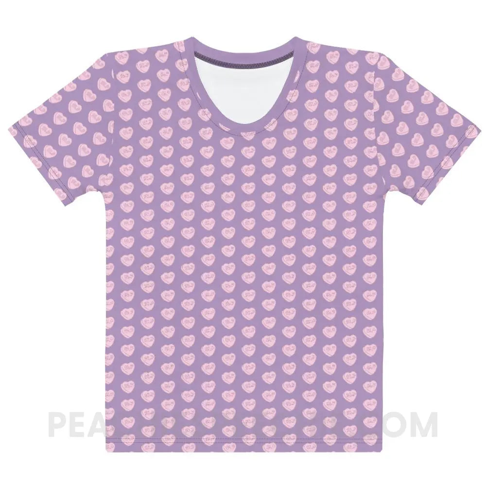 SLP Candy Heart Fitted Poly Tee - XS - peachiespeechie.com