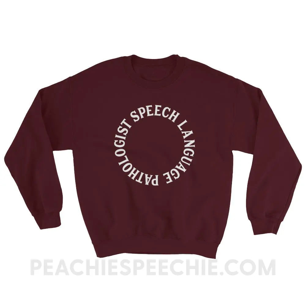 SLP Circle Classic Sweatshirt - Maroon / S Hoodies & Sweatshirts peachiespeechie.com
