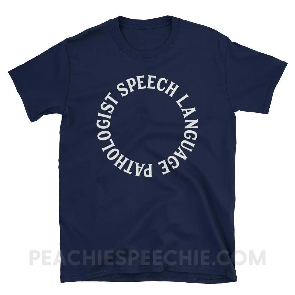 SLP Circle Classic Tee - Navy / S - T-Shirts & Tops peachiespeechie.com