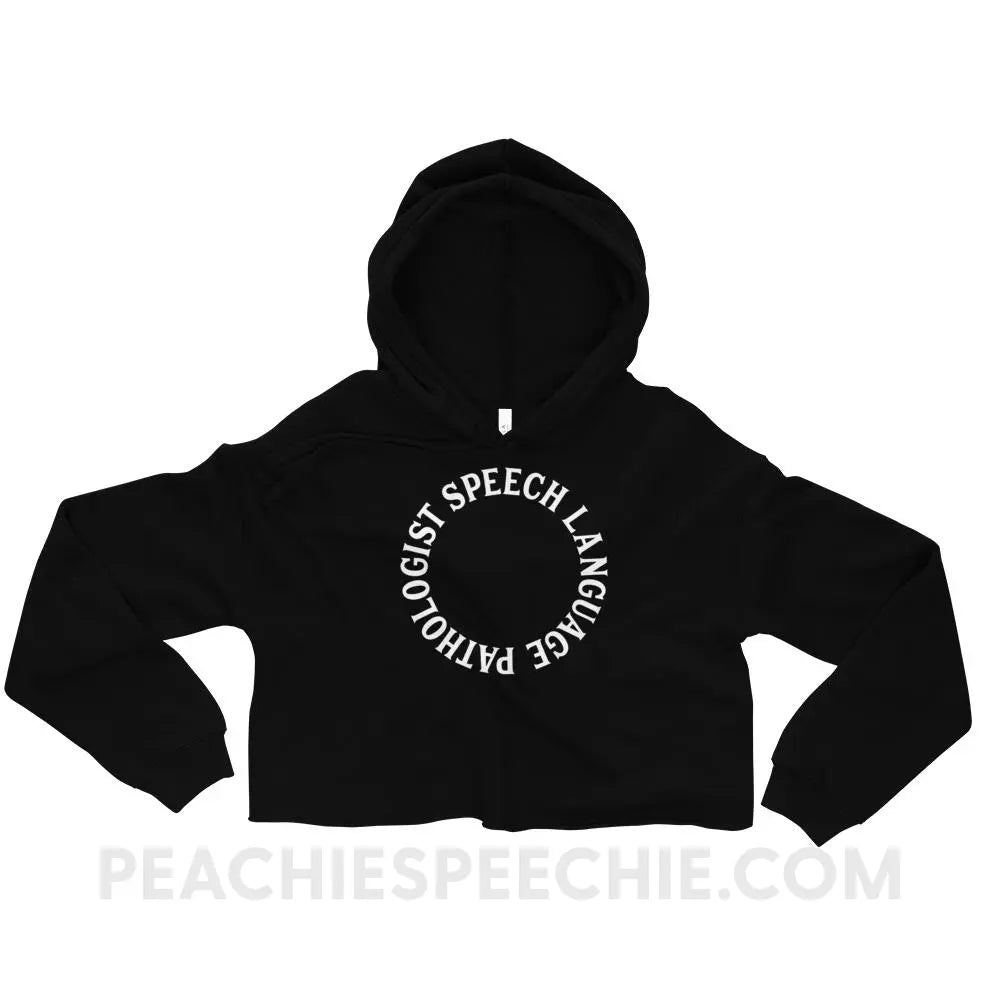 SLP Circle Soft Crop Hoodie - Black / S - Hoodies & Sweatshirts peachiespeechie.com