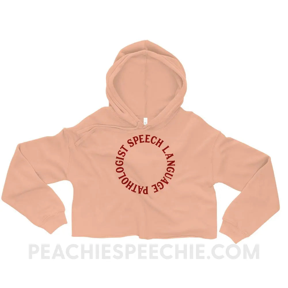 SLP Circle Soft Crop Hoodie - Peach / S - Hoodies & Sweatshirts peachiespeechie.com