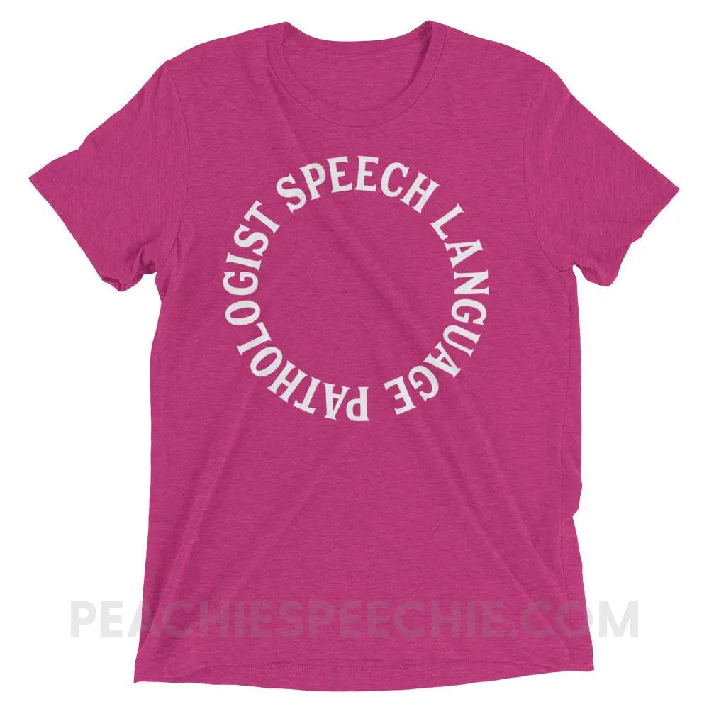 SLP Circle Tri-Blend Tee - Berry Triblend / XS - T-Shirts & Tops peachiespeechie.com