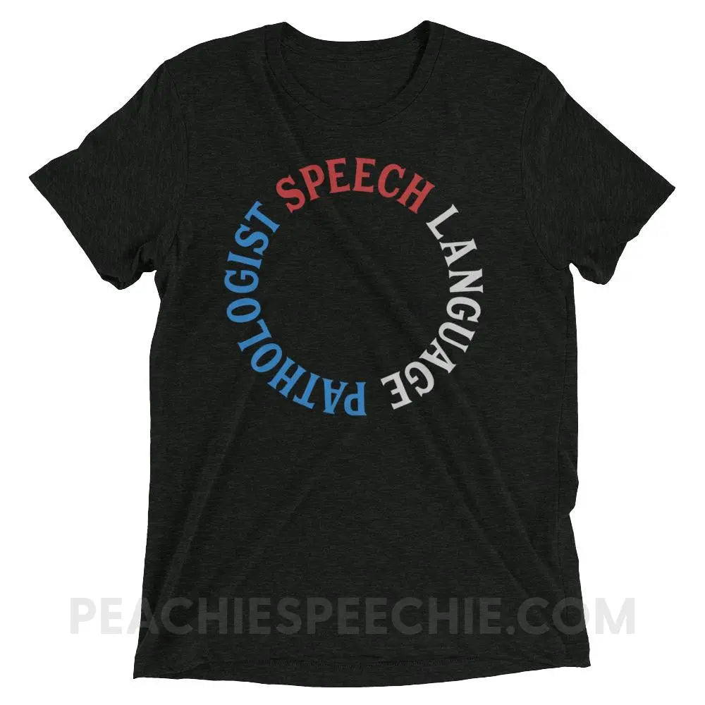 SLP Circle Tri-Blend Tee - Charcoal-Black Triblend / XS - T-Shirts & Tops peachiespeechie.com