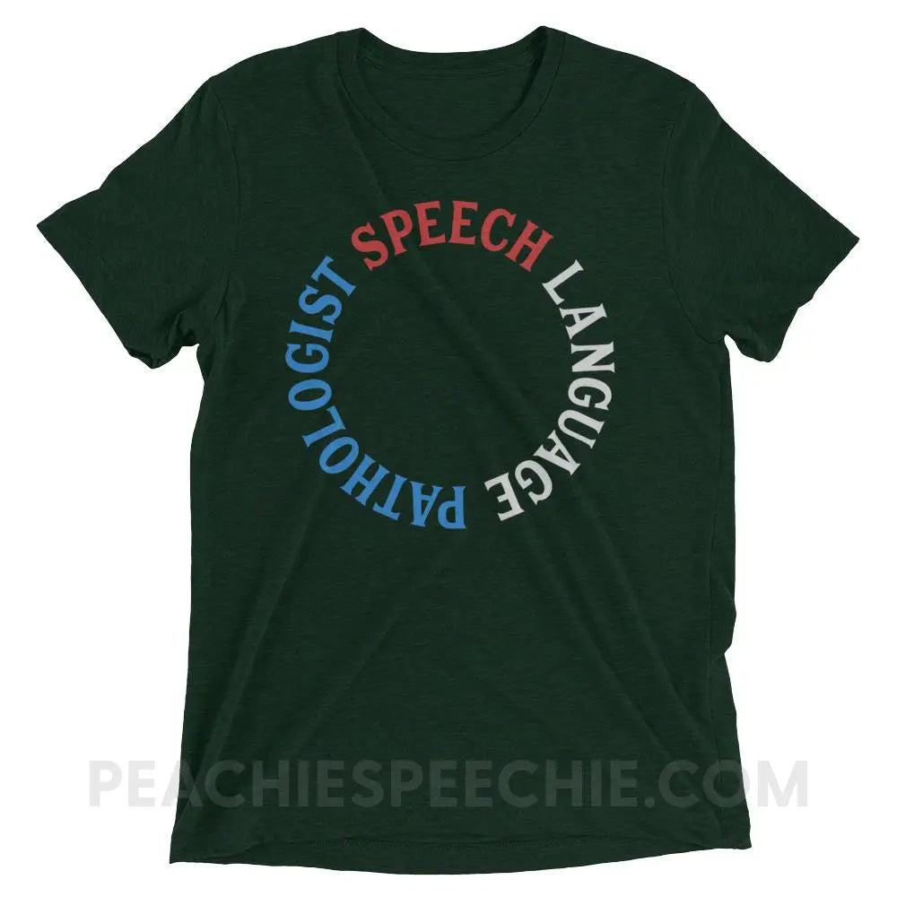 SLP Circle Tri-Blend Tee - Emerald Triblend / XS - T-Shirts & Tops peachiespeechie.com