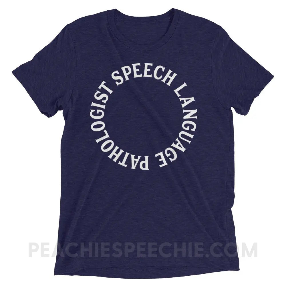 SLP Circle Tri-Blend Tee - Navy Triblend / XS - T-Shirts & Tops peachiespeechie.com