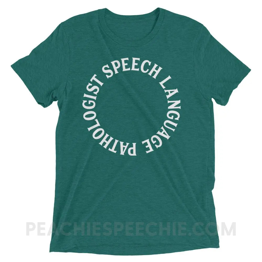 SLP Circle Tri-Blend Tee - Teal Triblend / XS - T-Shirts & Tops peachiespeechie.com