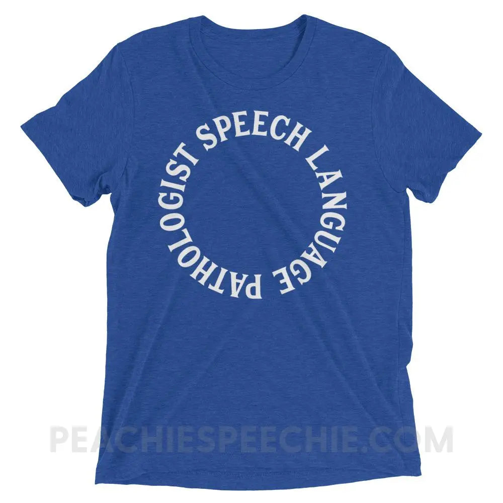 SLP Circle Tri-Blend Tee - True Royal Triblend / XS - T-Shirts & Tops peachiespeechie.com