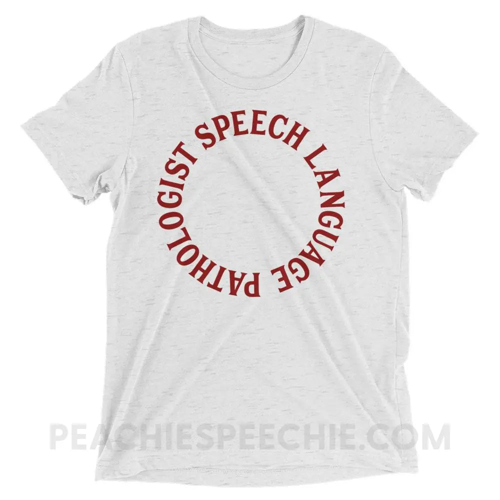 SLP Circle Tri-Blend Tee - White Fleck Triblend / XS - T-Shirts & Tops peachiespeechie.com