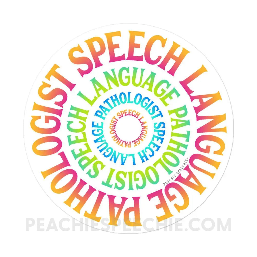 SLP Colorful Circle Sticker - Stickers peachiespeechie.com