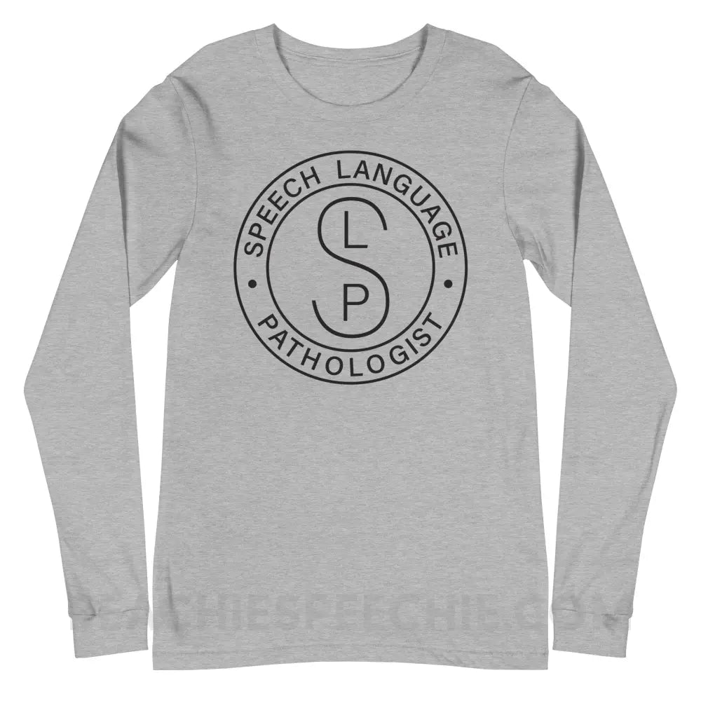 SLP Emblem Premium Long Sleeve - Athletic Heather / S T - Shirts & Tops peachiespeechie.com