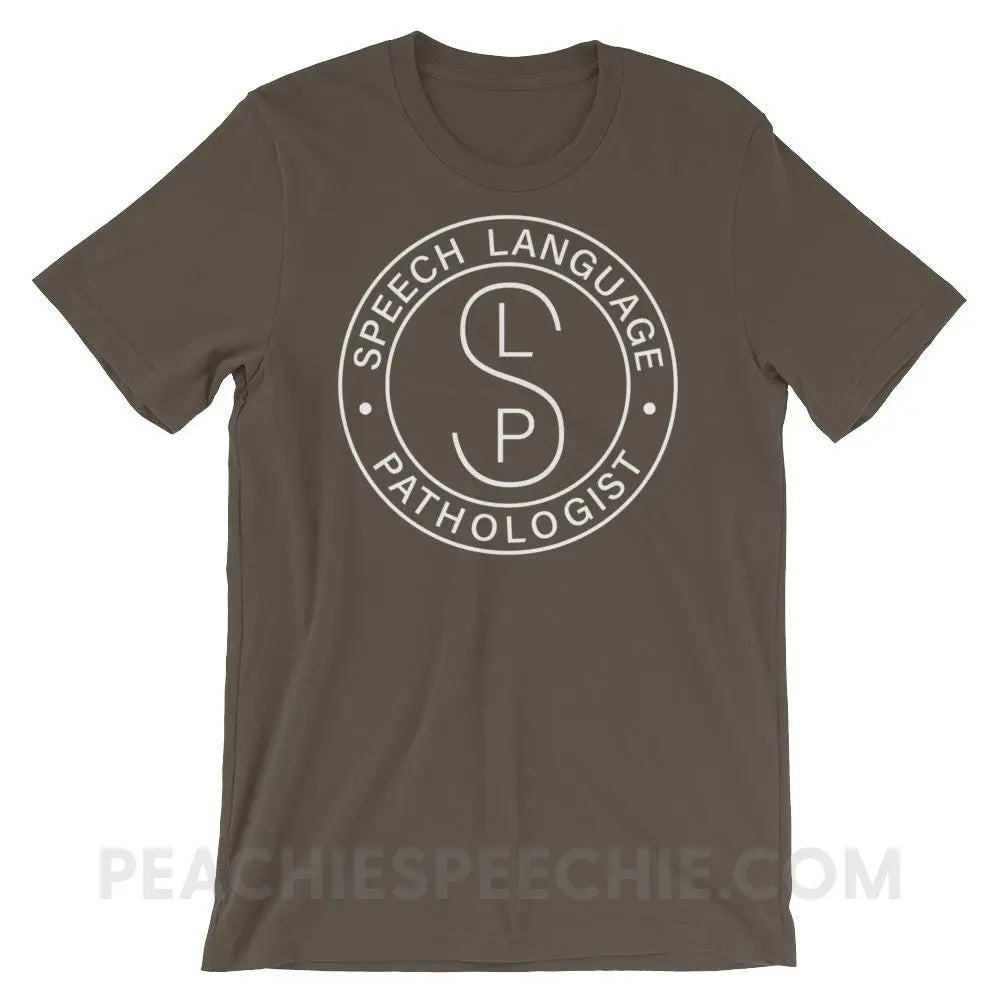 SLP Emblem Premium Soft Tee - Army / S - T-Shirts & Tops peachiespeechie.com