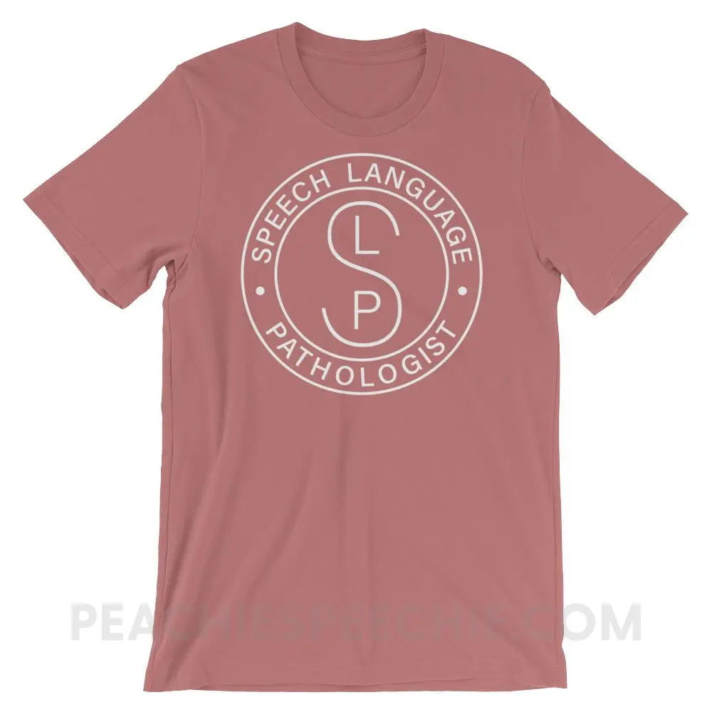SLP Emblem Premium Soft Tee - Mauve / S - T - Shirts & Tops peachiespeechie.com