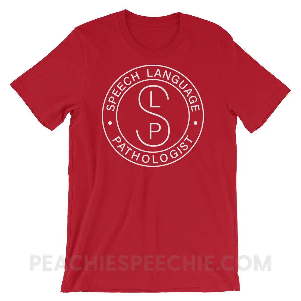 SLP Emblem Premium Soft Tee - Red / S - T-Shirts & Tops peachiespeechie.com