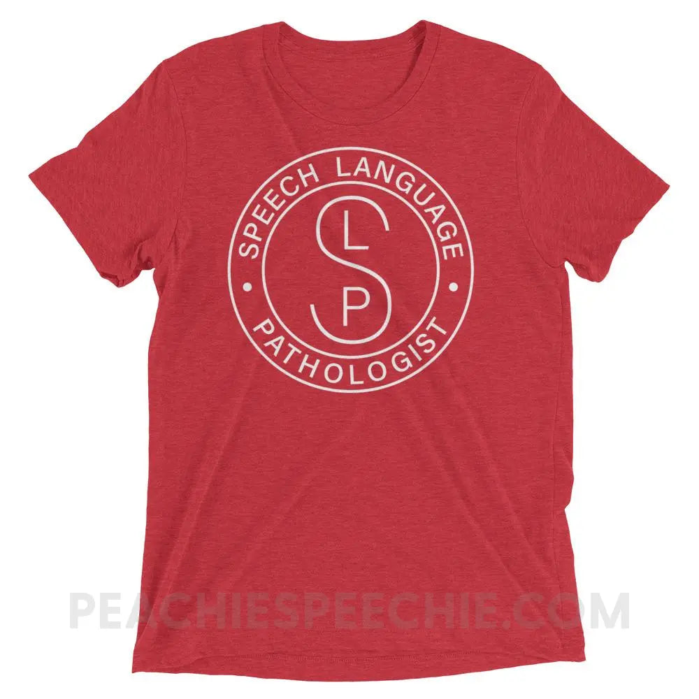 SLP Emblem Tri-Blend Tee - Red Triblend / XS - T-Shirts & Tops peachiespeechie.com