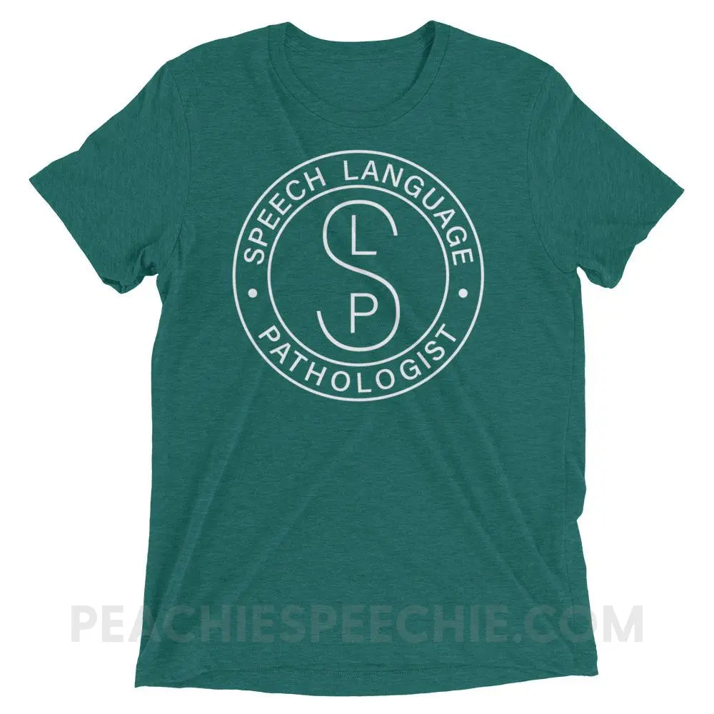 SLP Emblem Tri-Blend Tee - Teal Triblend / XS - T-Shirts & Tops peachiespeechie.com