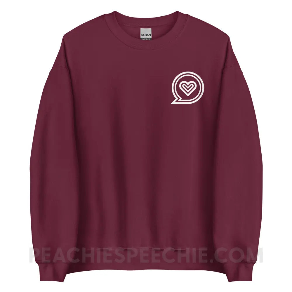 SLP Empowering Communication Classic Sweatshirt peachiespeechie.com