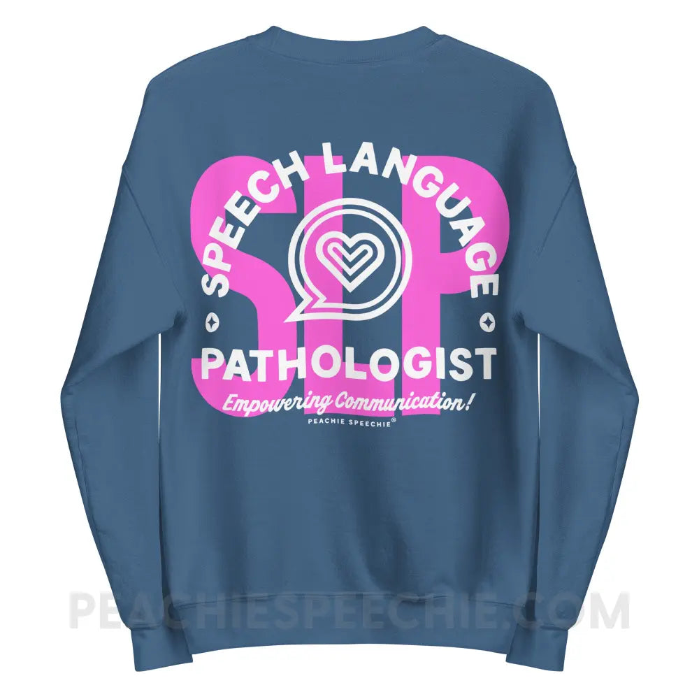 SLP Empowering Communication Classic Sweatshirt Indigo Blue / S peachiespeechie.com