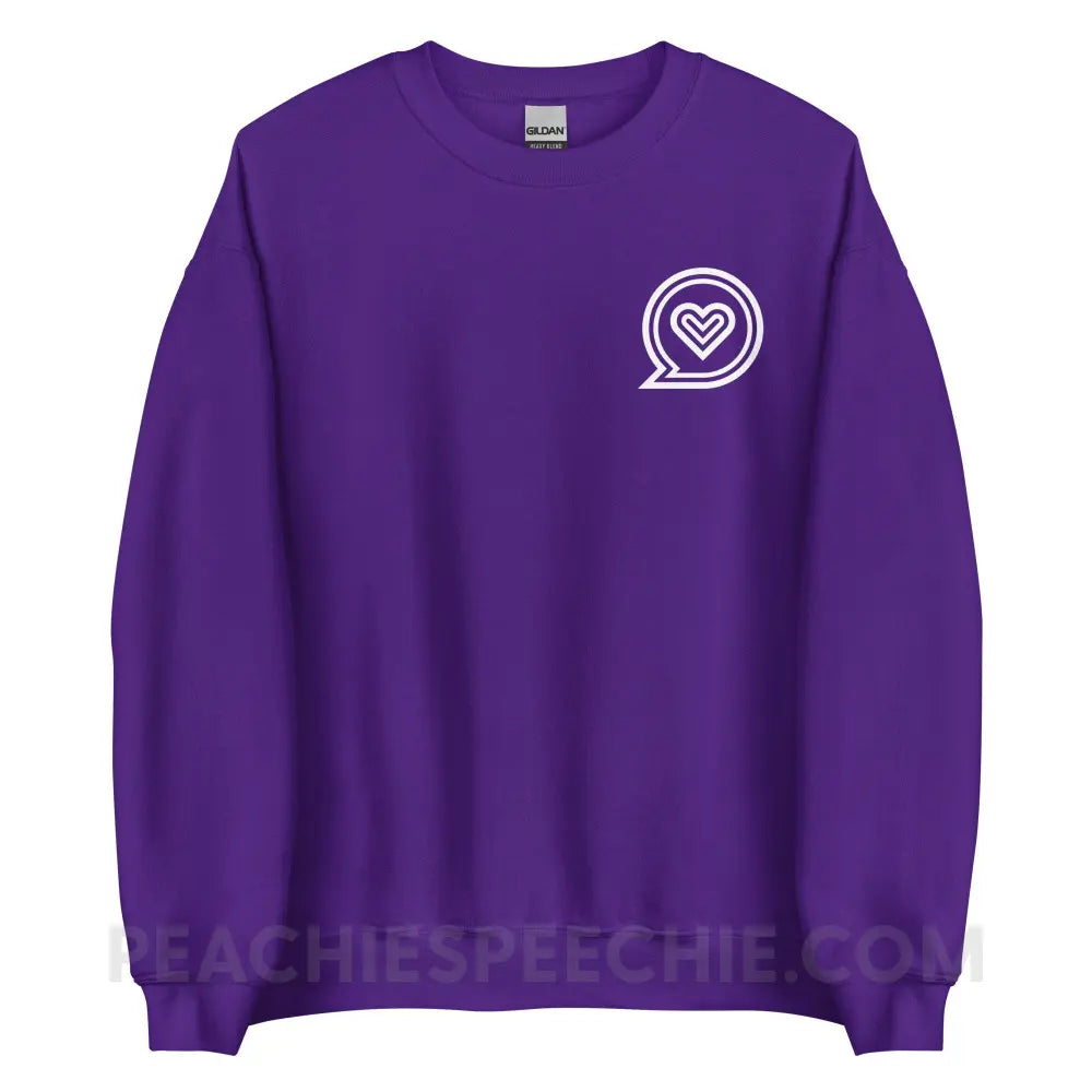 SLP Empowering Communication Classic Sweatshirt peachiespeechie.com