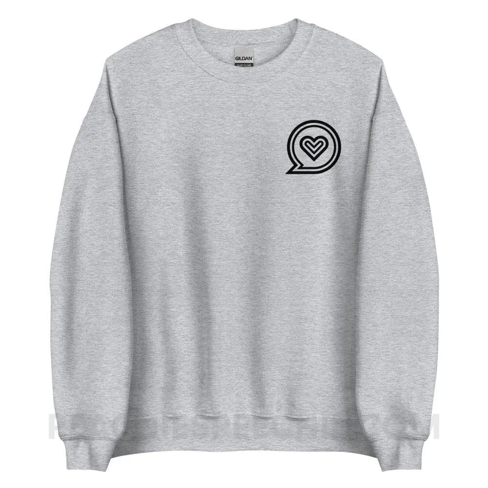 SLP Empowering Communication Classic Sweatshirt peachiespeechie.com