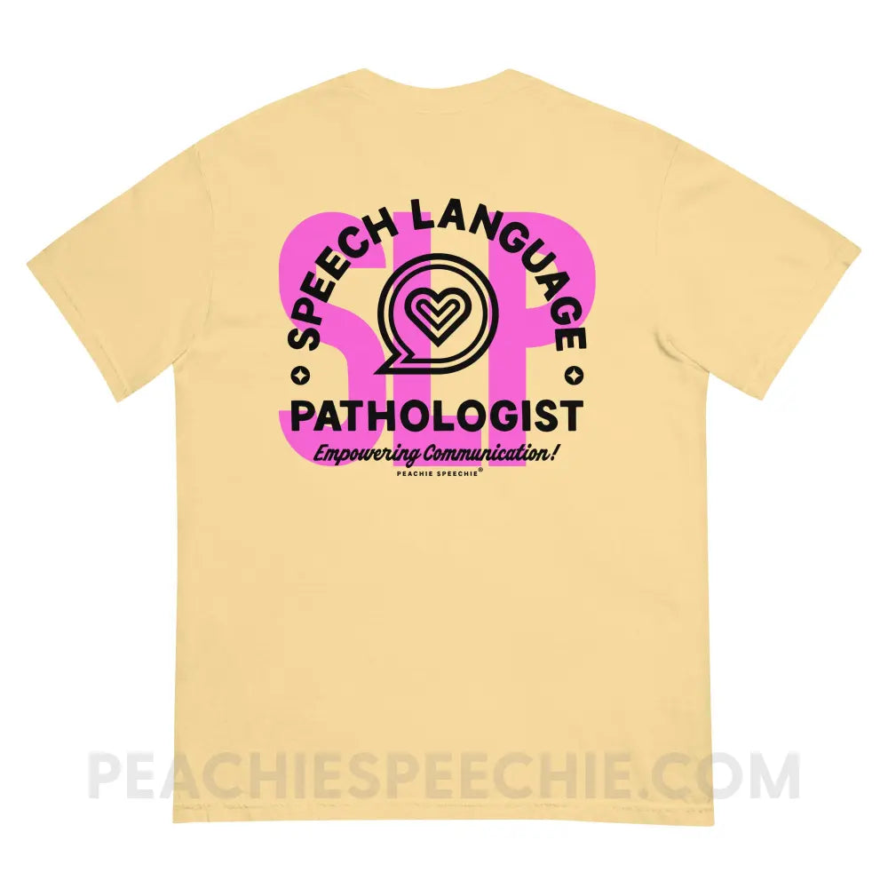 SLP Empowering Communication Comfort Colors Tee Butter / S peachiespeechie.com