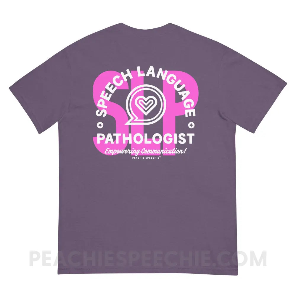 SLP Empowering Communication Comfort Colors Tee Grape / S peachiespeechie.com