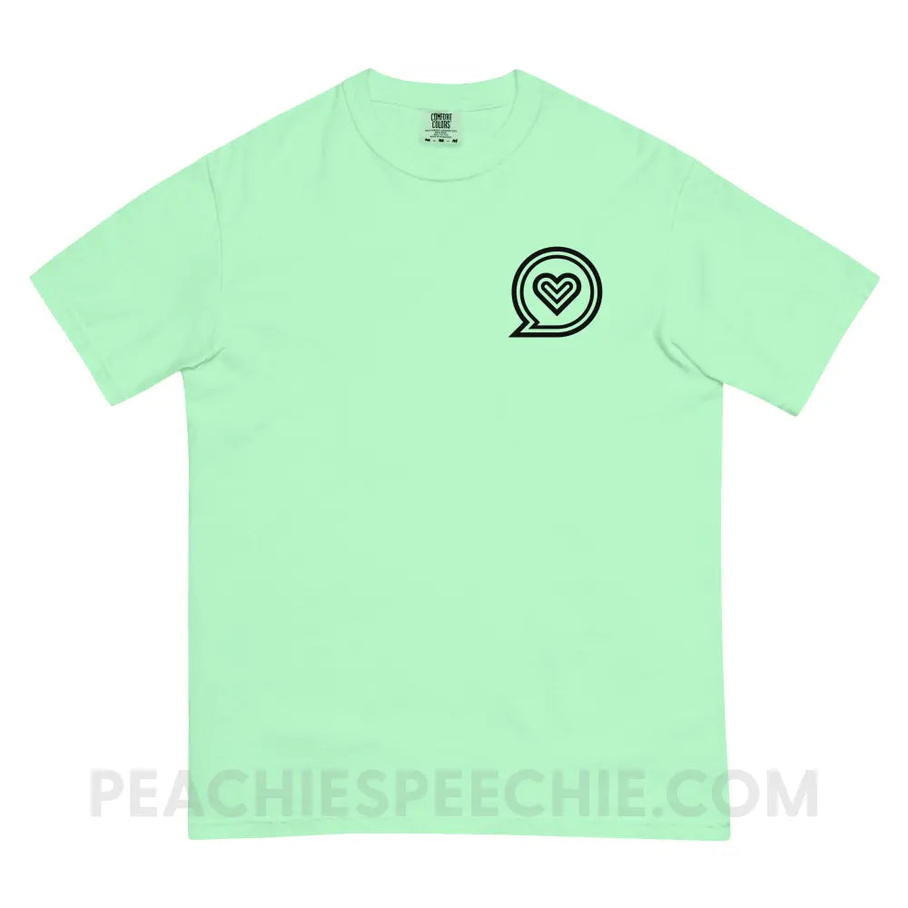 SLP Empowering Communication Comfort Colors Tee peachiespeechie.com