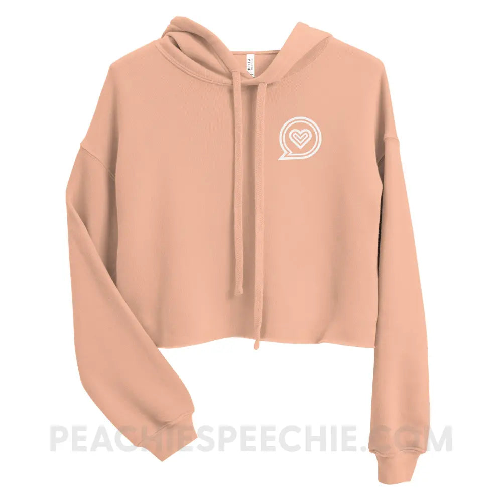 SLP Empowering Communication Crop Hoodie Peach / S peachiespeechie.com
