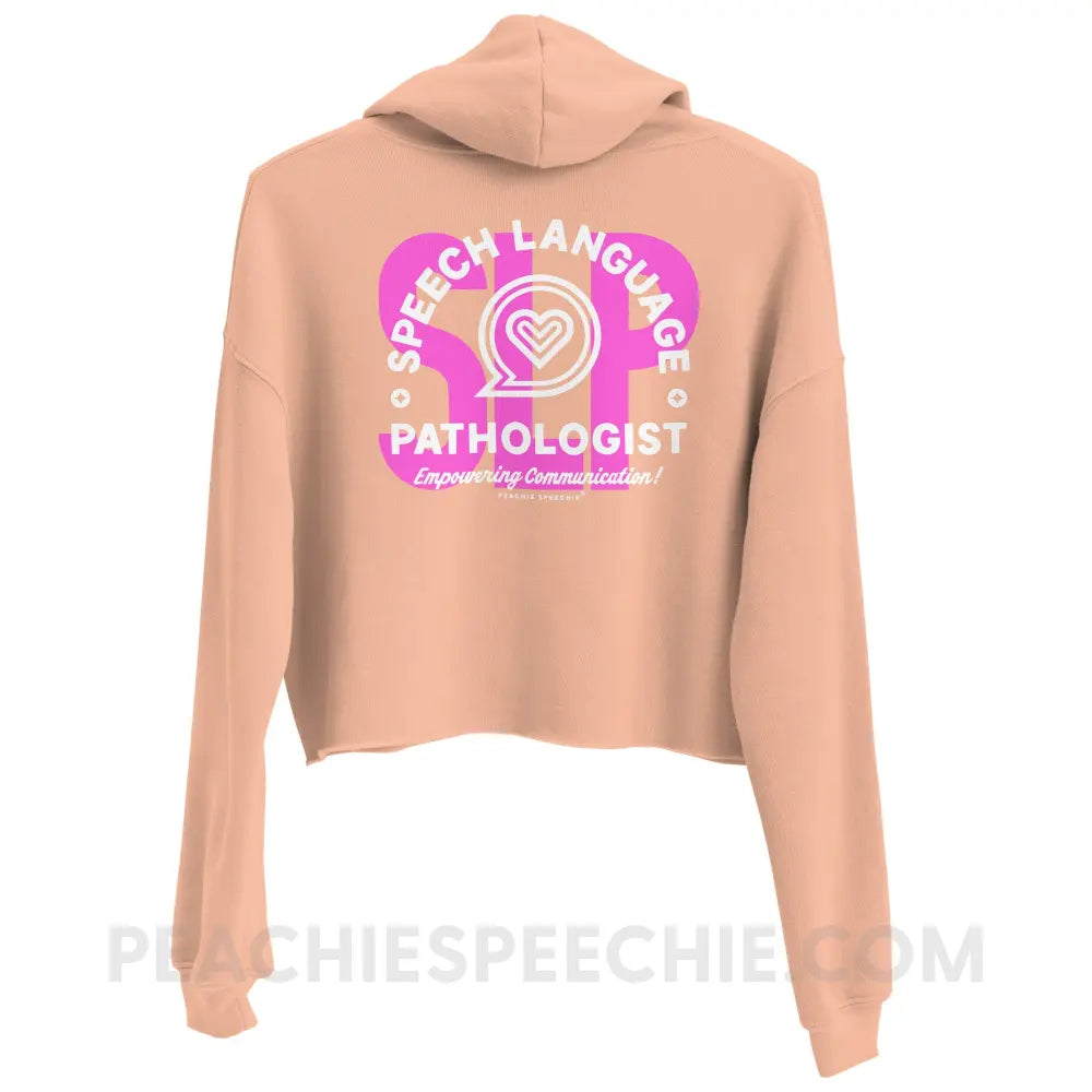 SLP Empowering Communication Crop Hoodie peachiespeechie.com