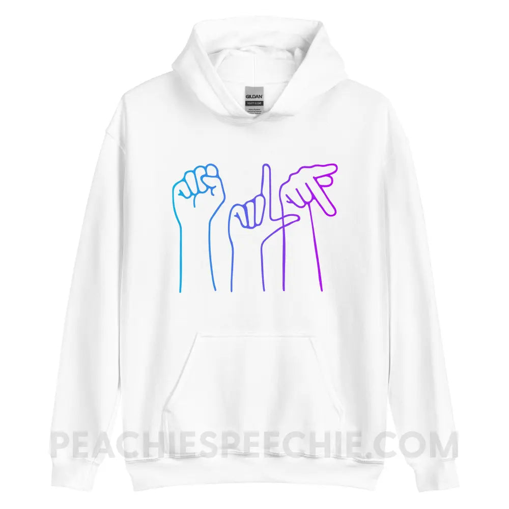 SLP Hands Classic Hoodie - White / S - peachiespeechie.com