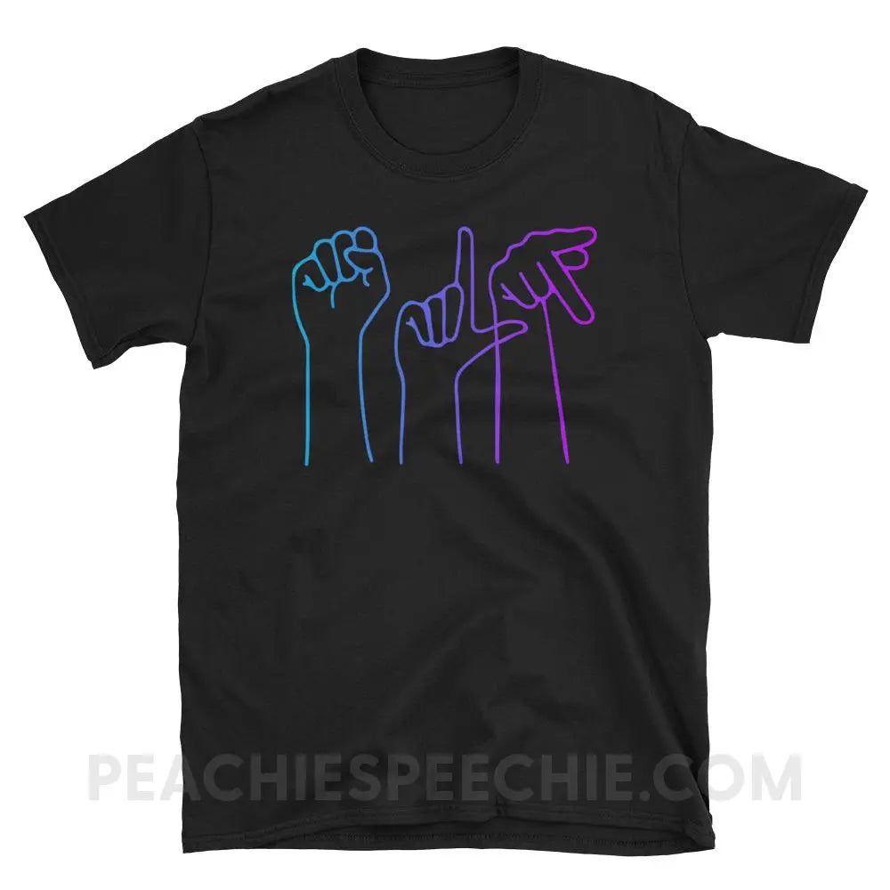 SLP Hands Classic Tee - Black / S - T-Shirts & Tops peachiespeechie.com