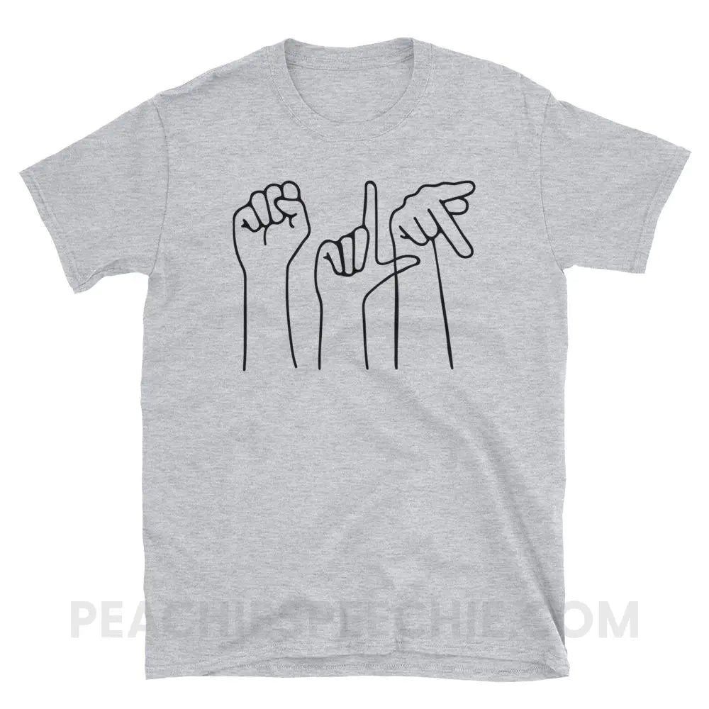 SLP Hands Classic Tee - Sport Grey / S - T-Shirts & Tops peachiespeechie.com