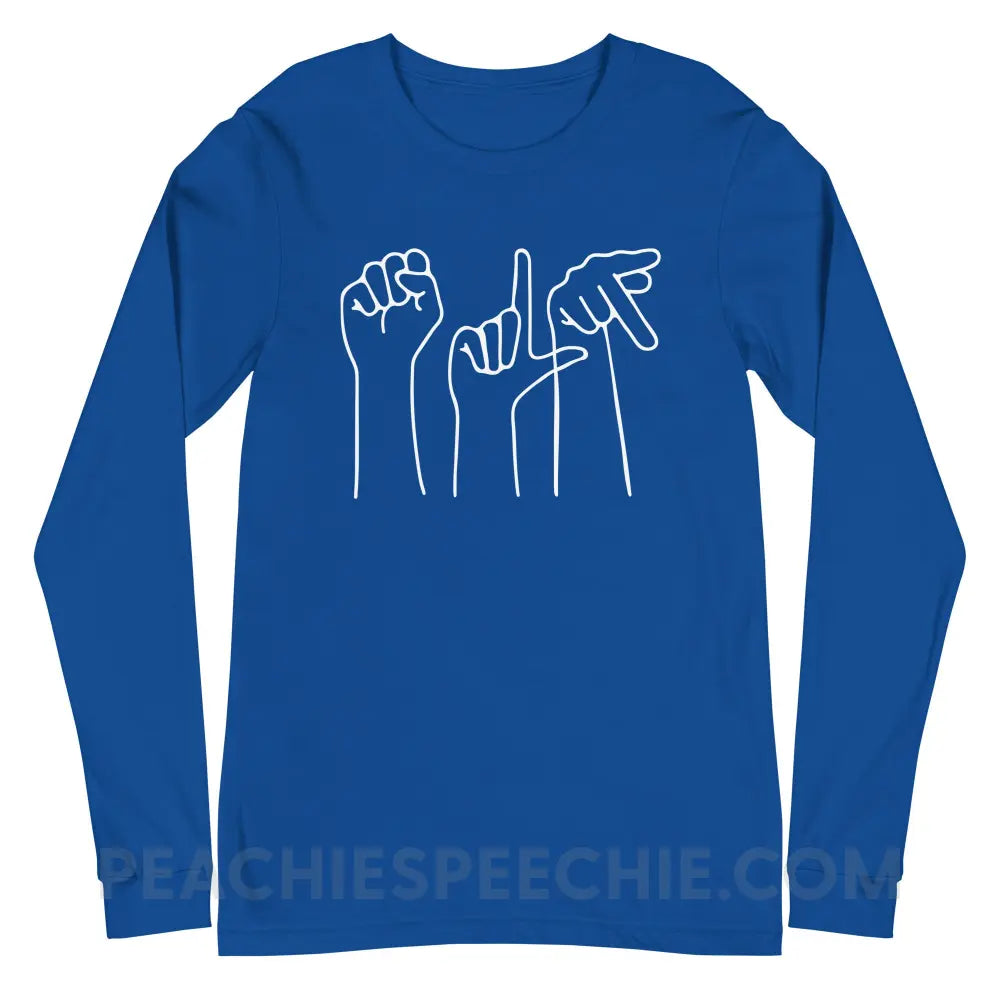 SLP Hands Long Premium Sleeve - True Royal / S - T-Shirts & Tops peachiespeechie.com