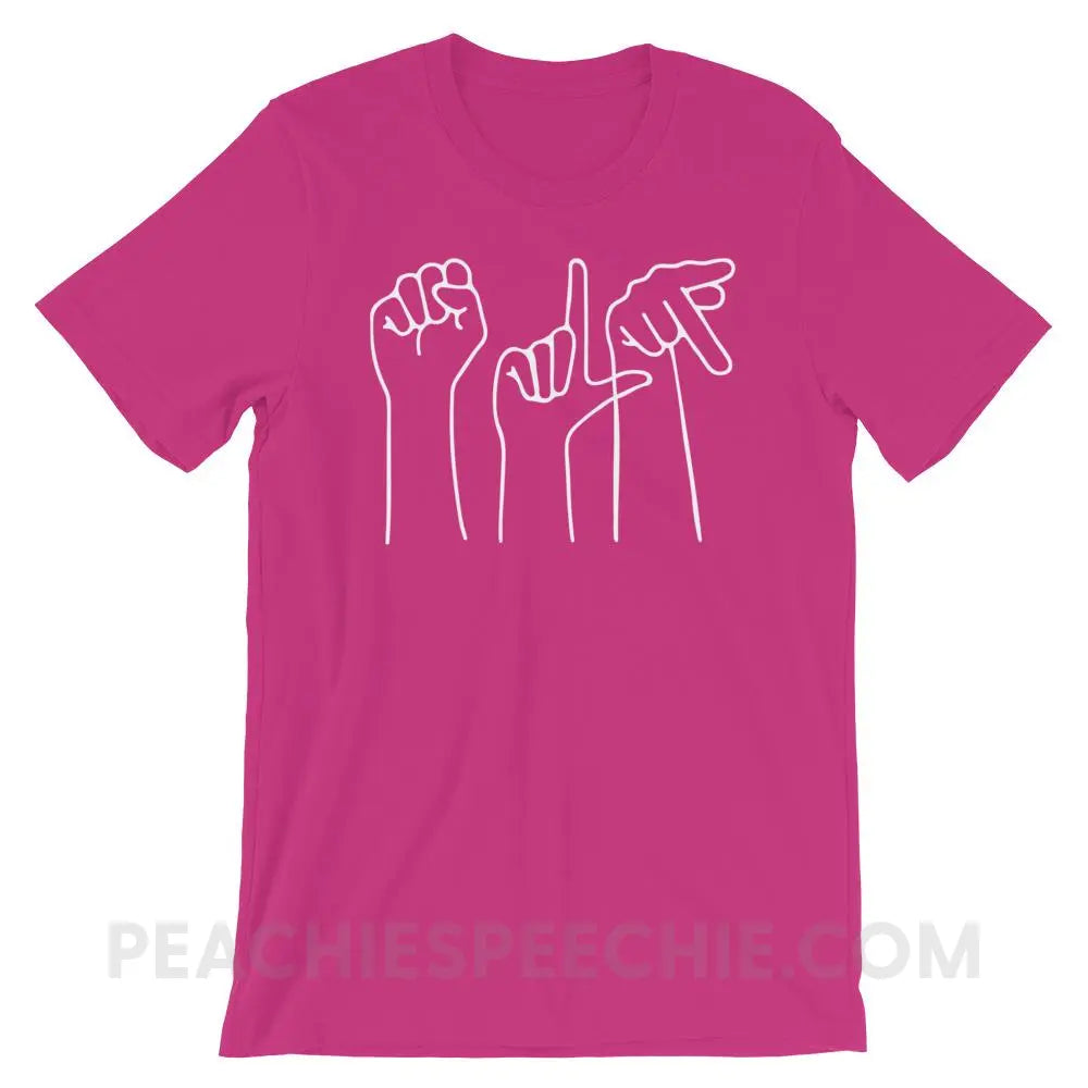 SLP Hands Premium Soft Tee - Berry / S - T-Shirts & Tops peachiespeechie.com