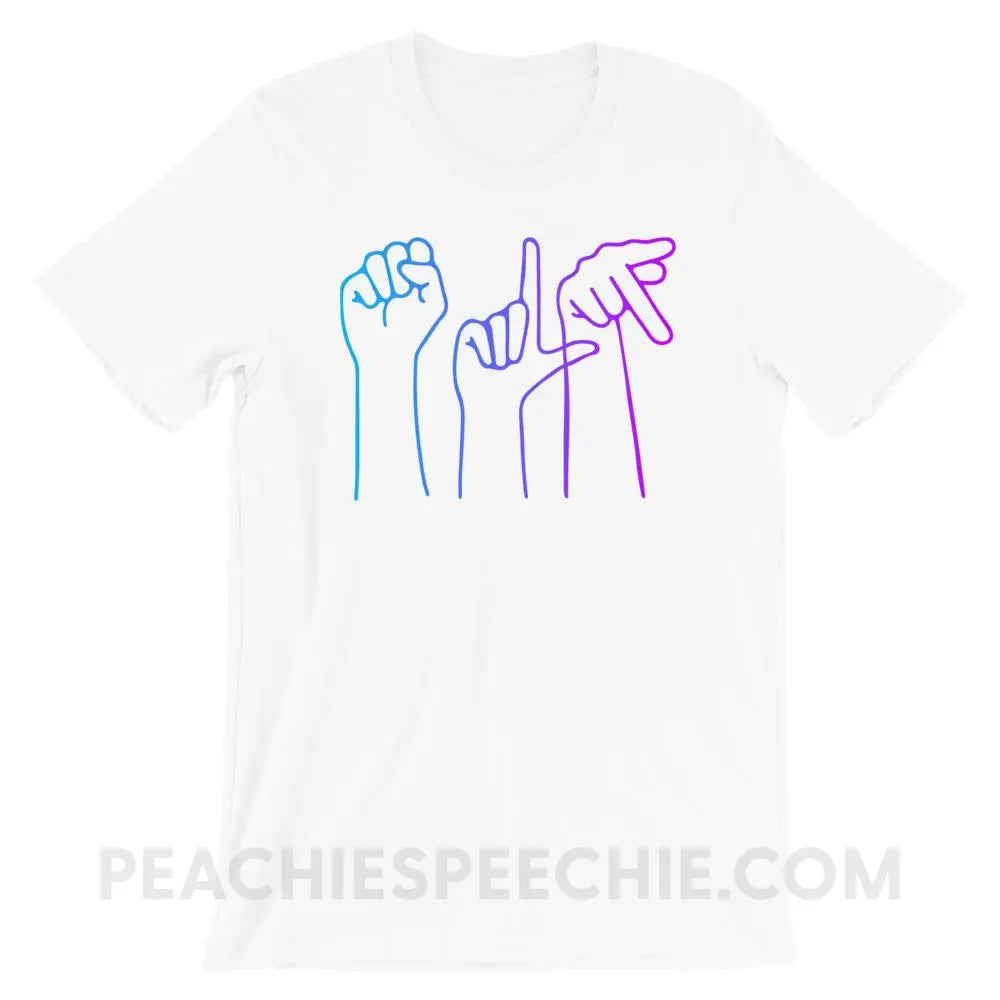 SLP Hands Premium Soft Tee - White / XS - T-Shirts & Tops peachiespeechie.com
