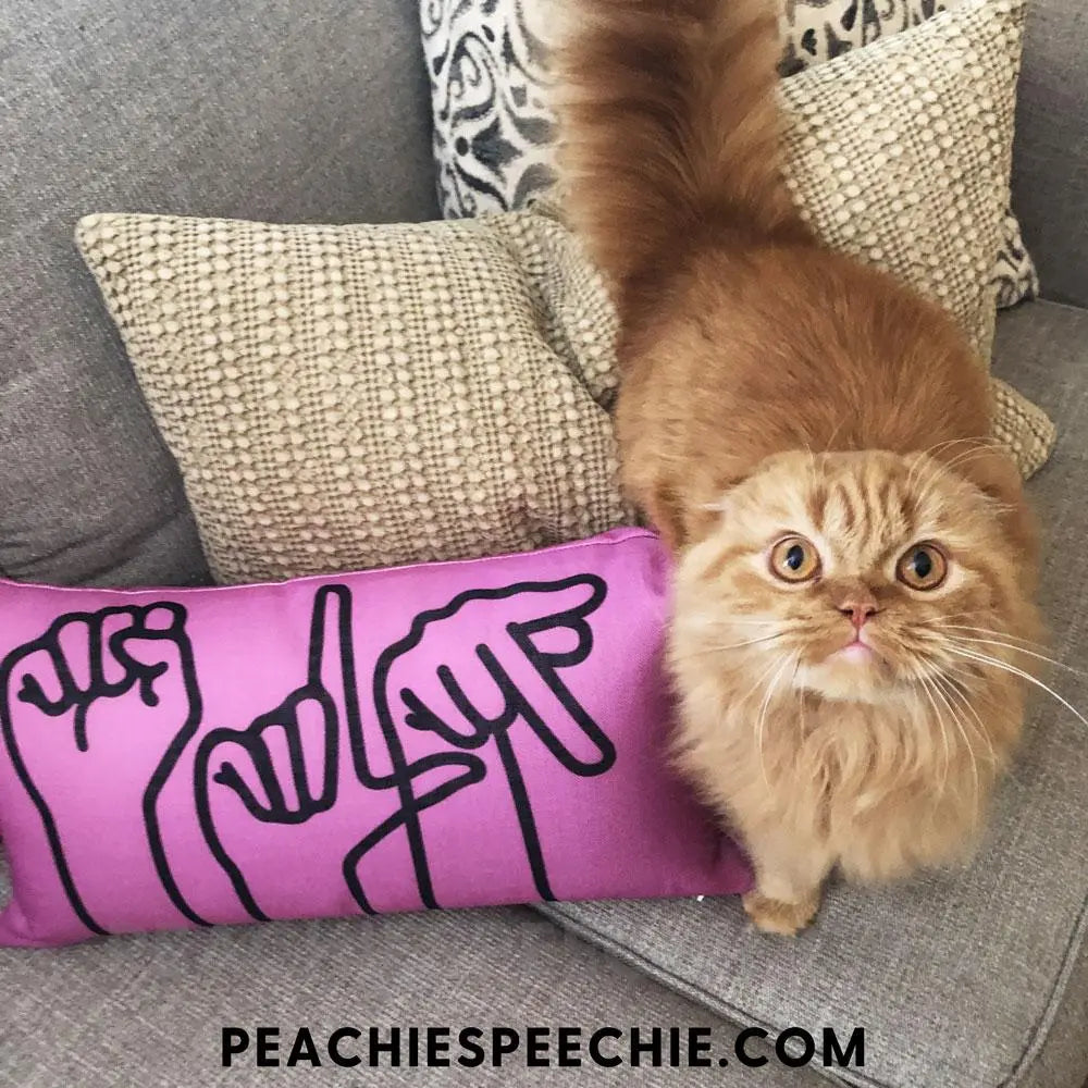 SLP Hands Throw Pillow - Pillows peachiespeechie.com