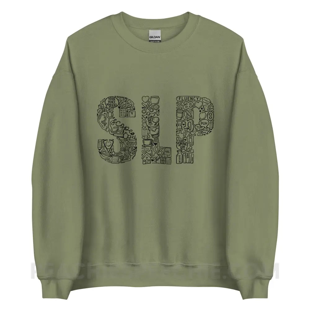 SLP Icons Classic Sweatshirt - Military Green / S - peachiespeechie.com